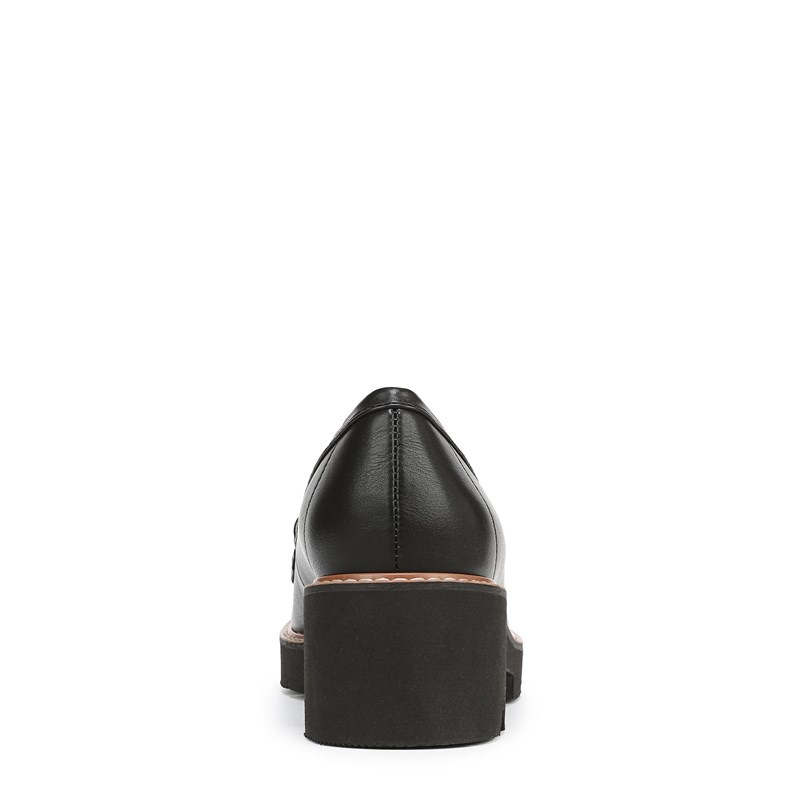 Women's Corrine Platform Loafers (Black Faux Leather)