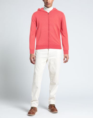 Cashmere Company Man Cardigan Coral Size 40 Cotton