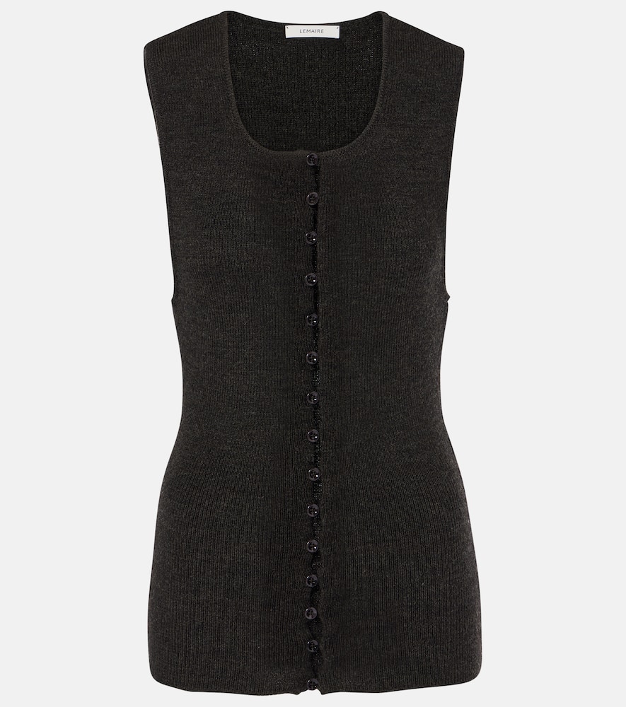 Wool-blend vest
