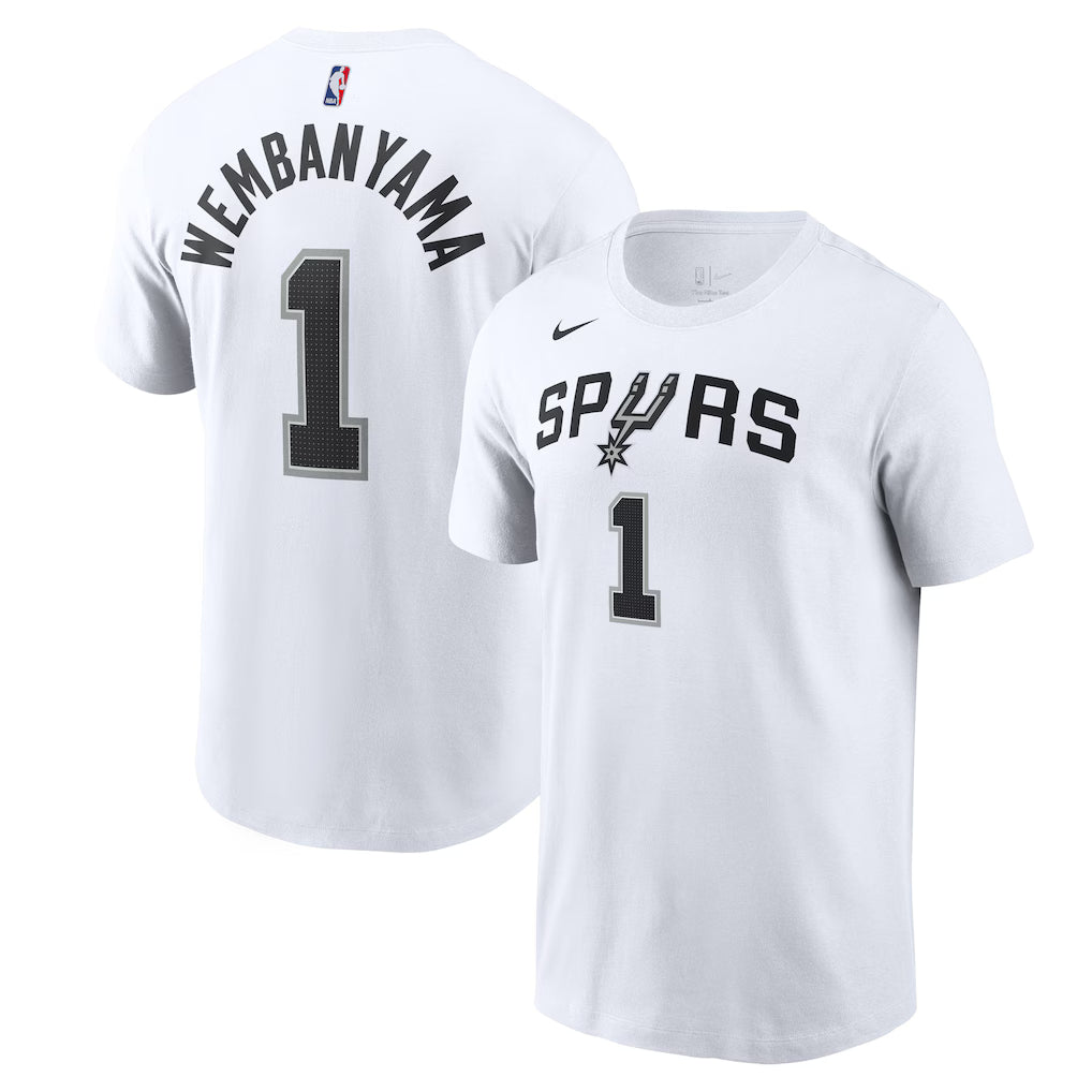 Men's NBA Spurs Victor Wembanyama Essential Name & Number T-Shirt