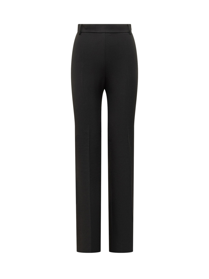 Black Straight Flat Front Pants