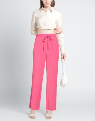 Seventy Venezia Woman Pants Fuchsia Size 6 Acetate, Silk