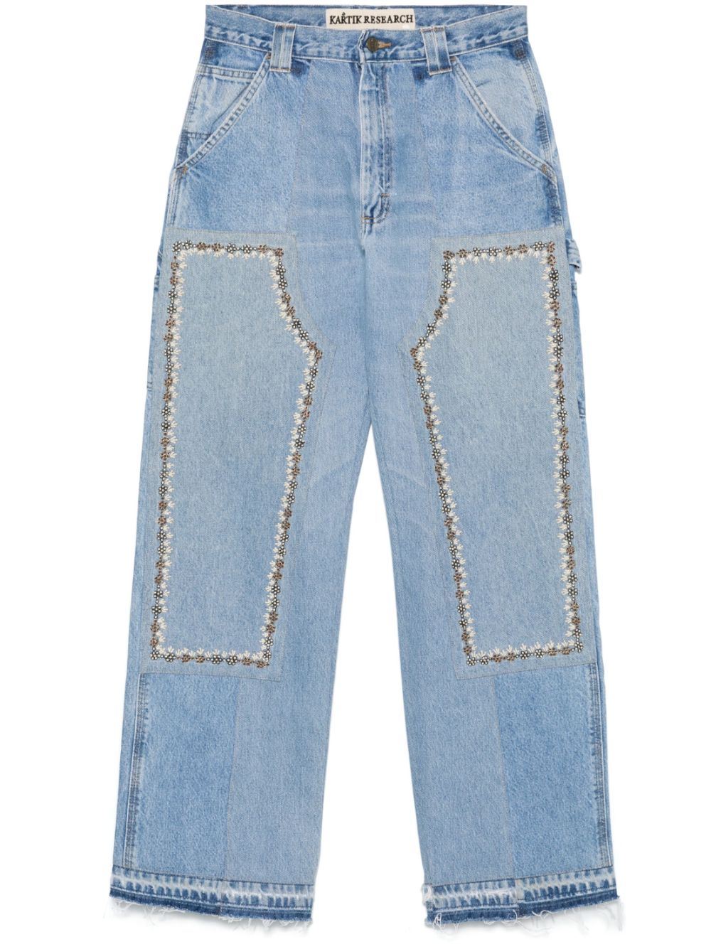 Double Patch Knee jeans - Blue