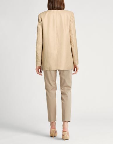 Easy Woman Blazer Sand Size 8 Linen