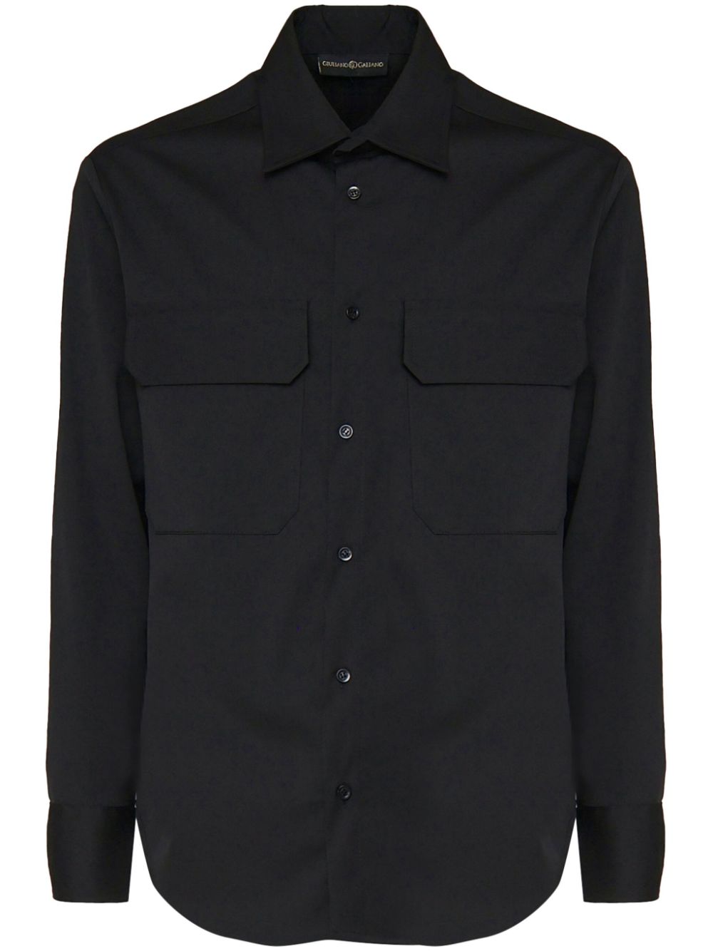 Buttoned long-sleeve shirt - Black