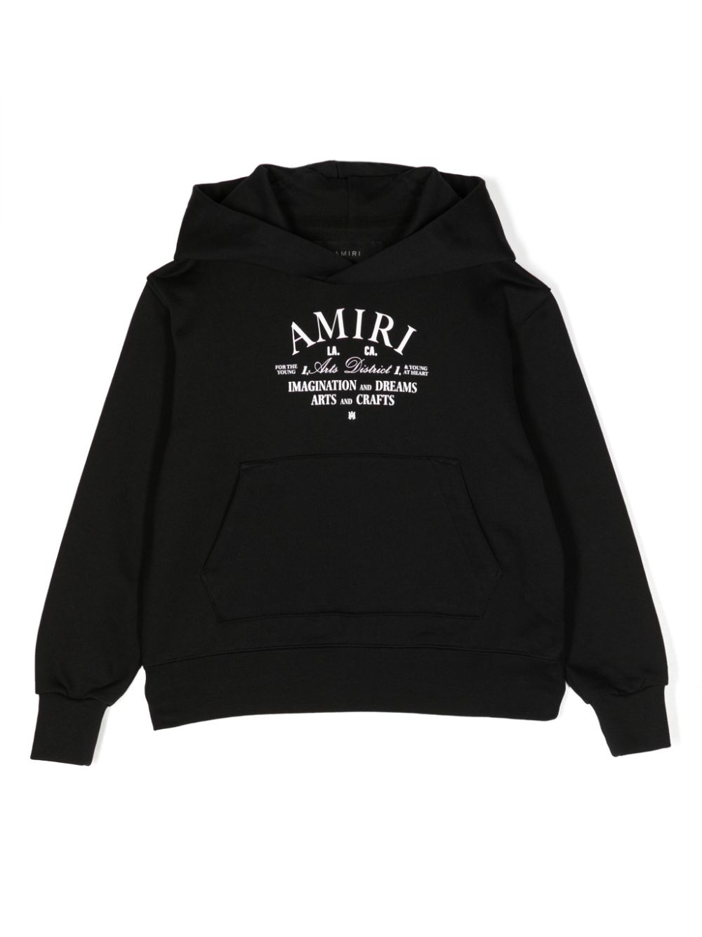 Logo-print cotton hoodie - Black
