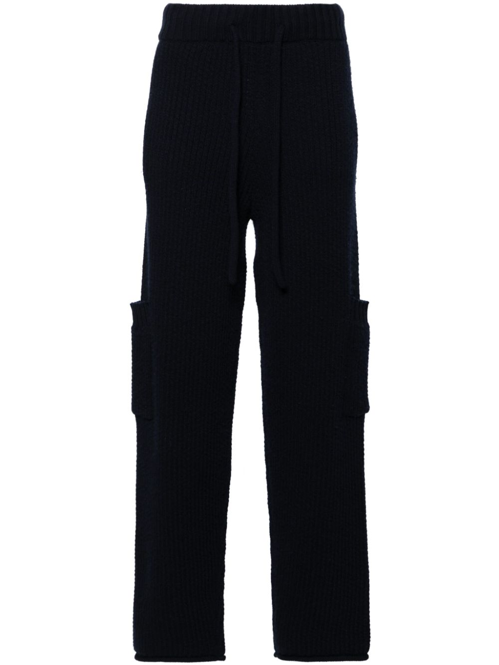 Finest cable-knit trousers - Blue