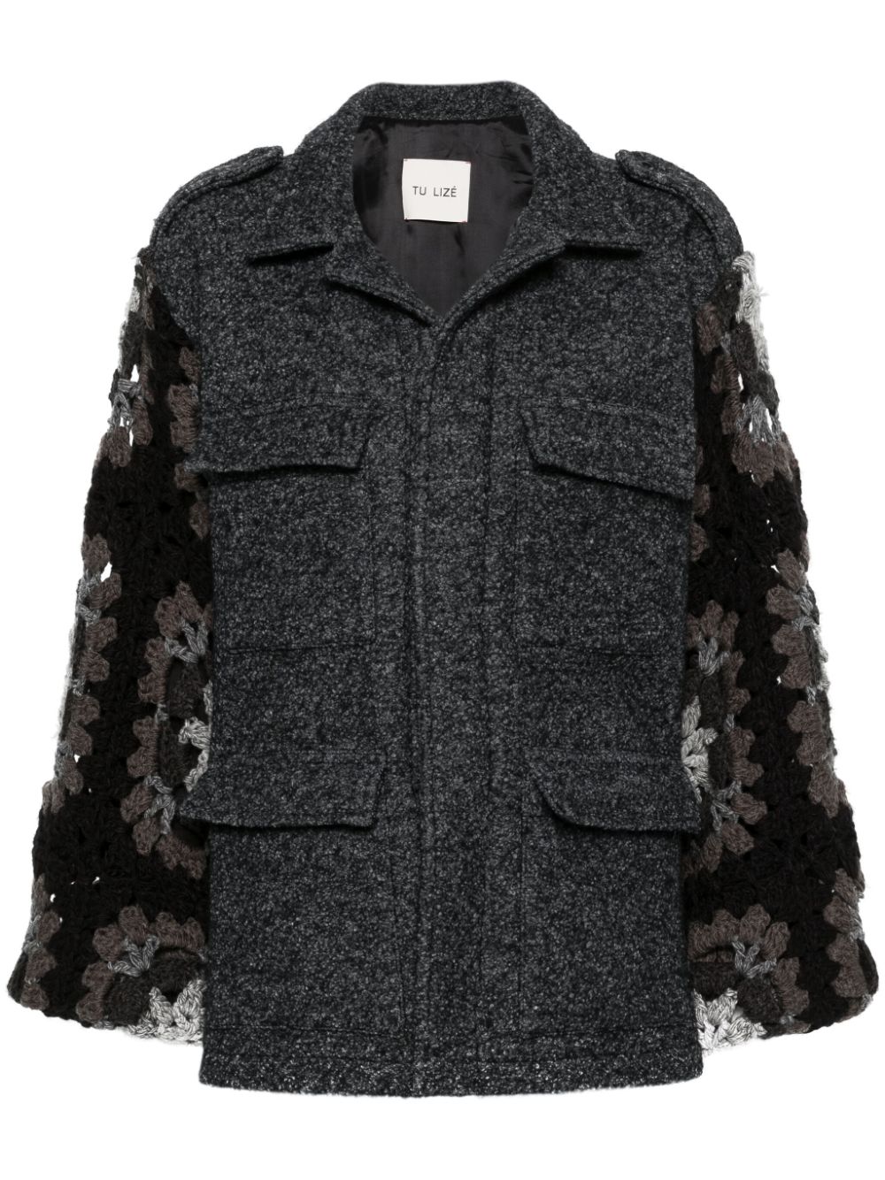 Sahara crocheted jacket - Grey