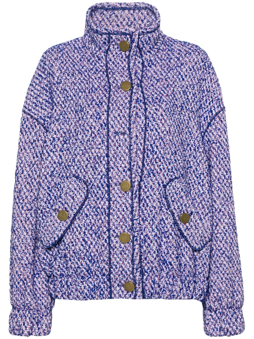 Bouclé Mat Bomber Jacket
