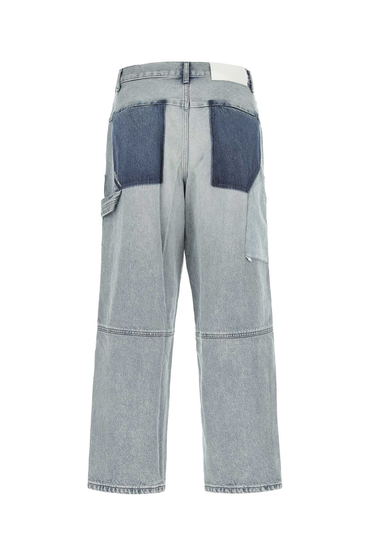 Panelled wide-leg jeans - Blue