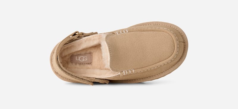 ® Kids' Goldenstar Evelina Clog Sheepskin Shoes in Sand Castle