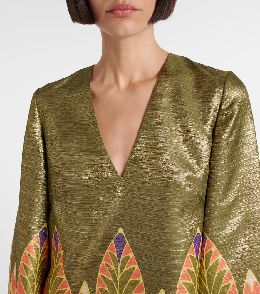 Escape printed silk-blend minidress