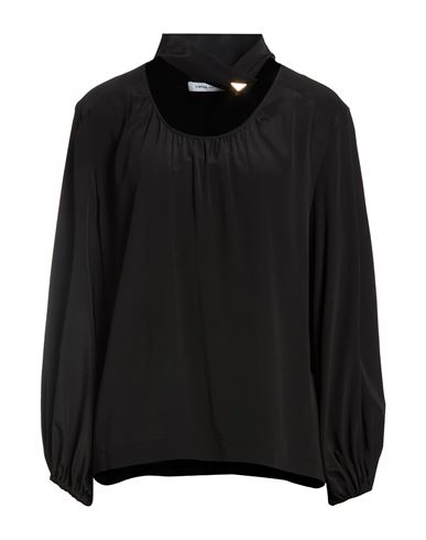 Woman Top Black Size 8 Acetate, Silk