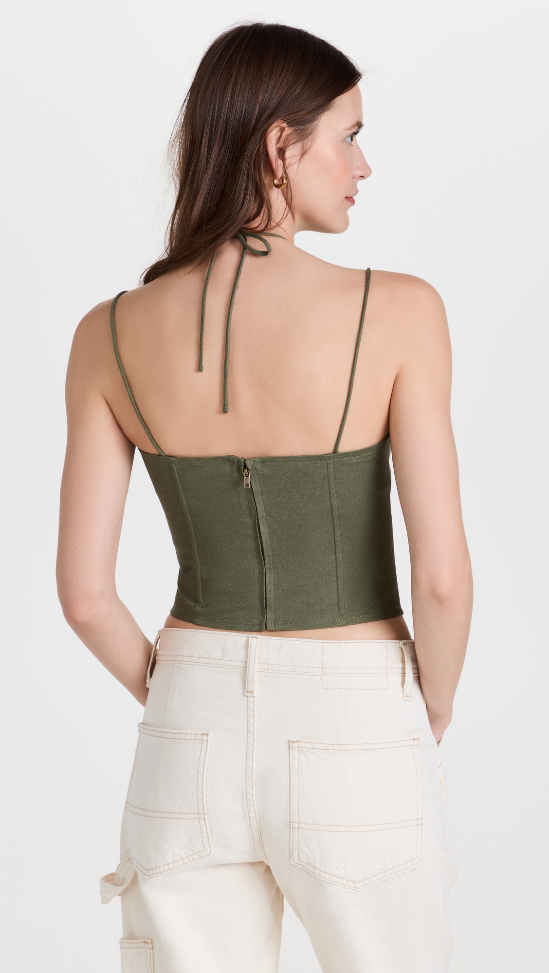 Del Gato Corset Top Khaki