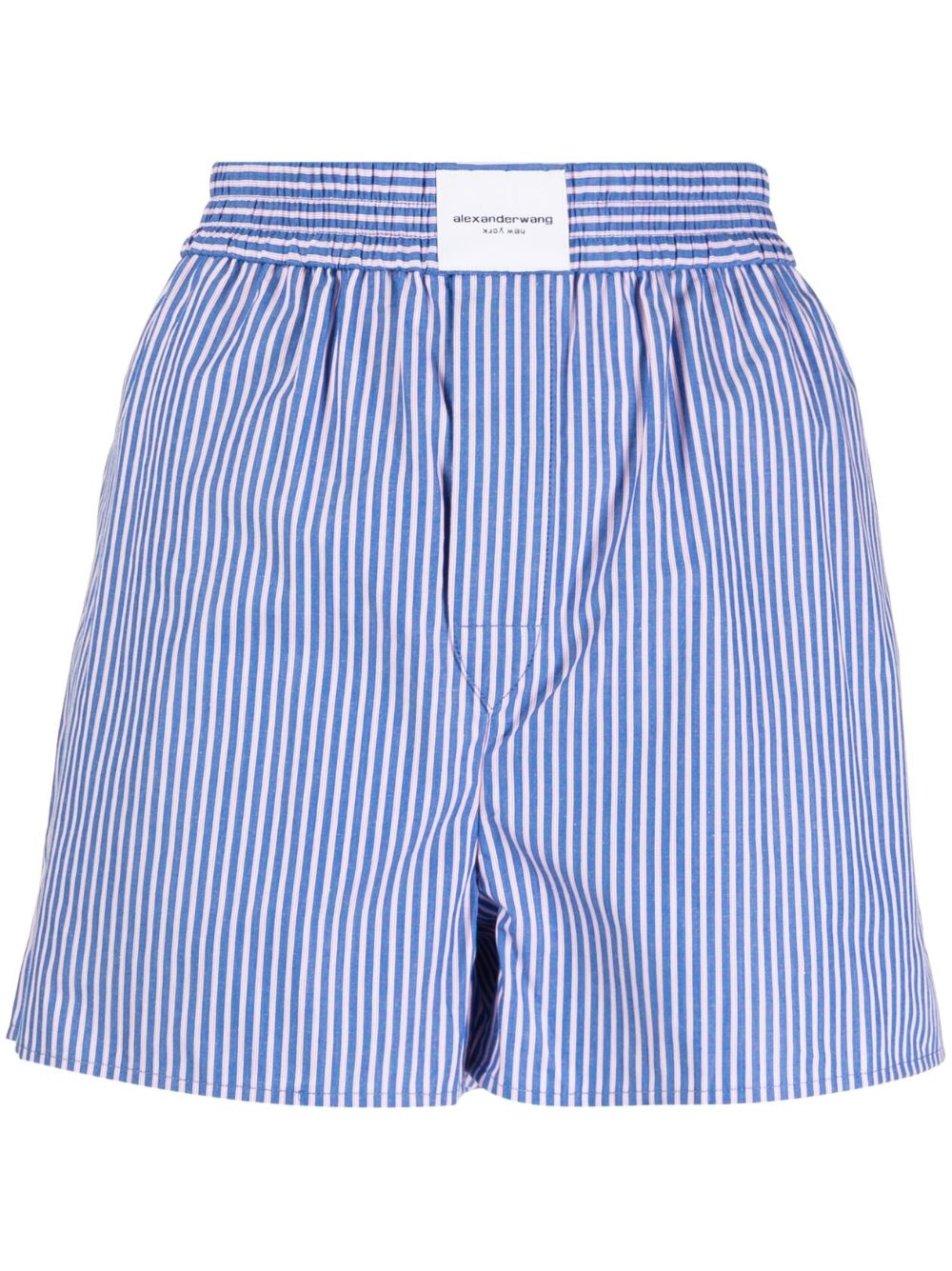 Striped cotton boxer shorts - Blue