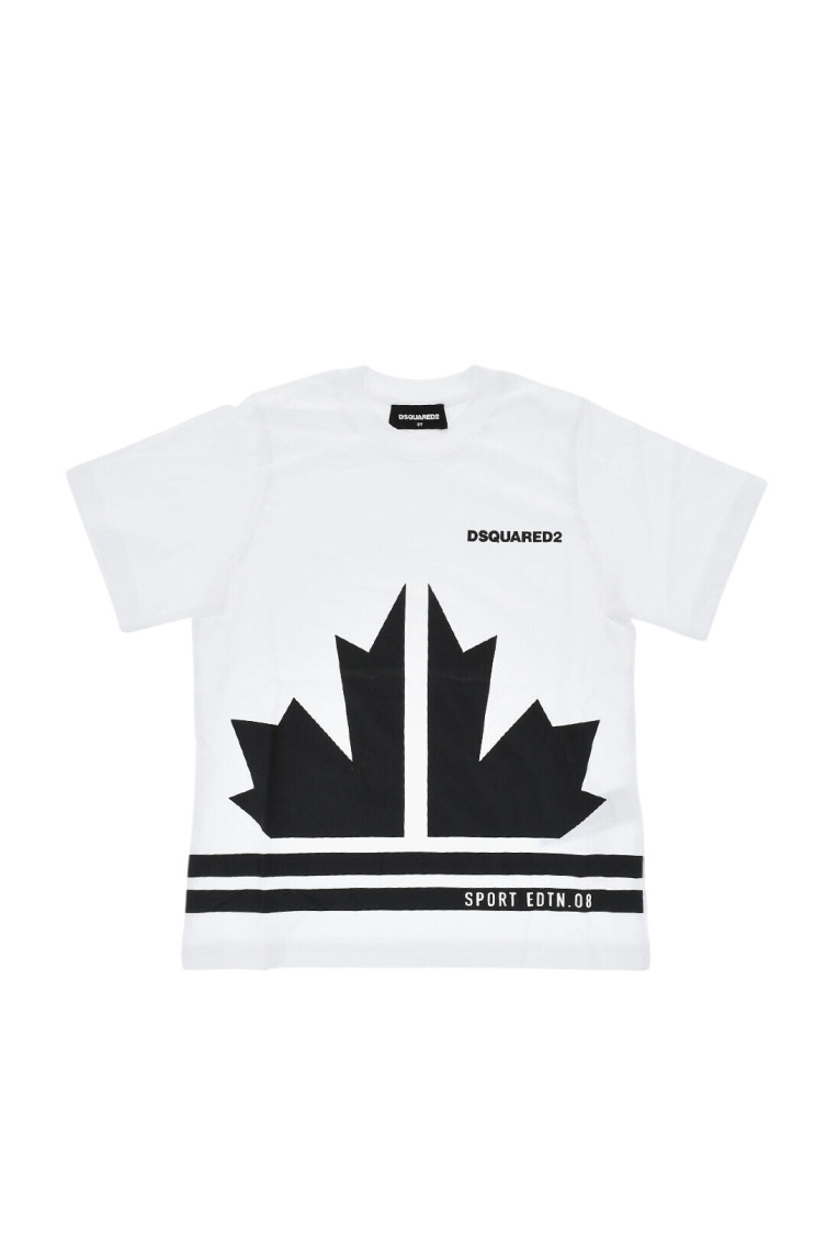 Boys White Graphic T-Shirt