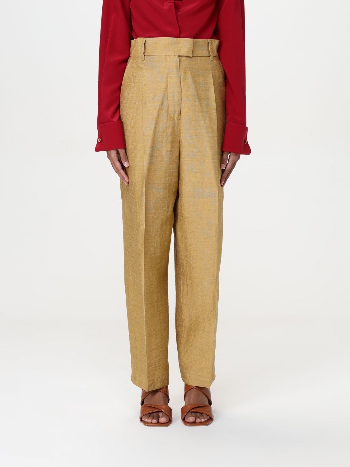 Pants MAX MARA Woman color Gold