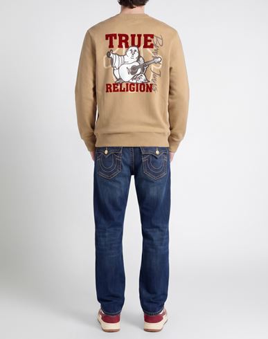 Man Sweatshirt Camel Size M Cotton, Elastane