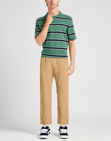 Man Pants Camel Size 36 Cotton, Elastane