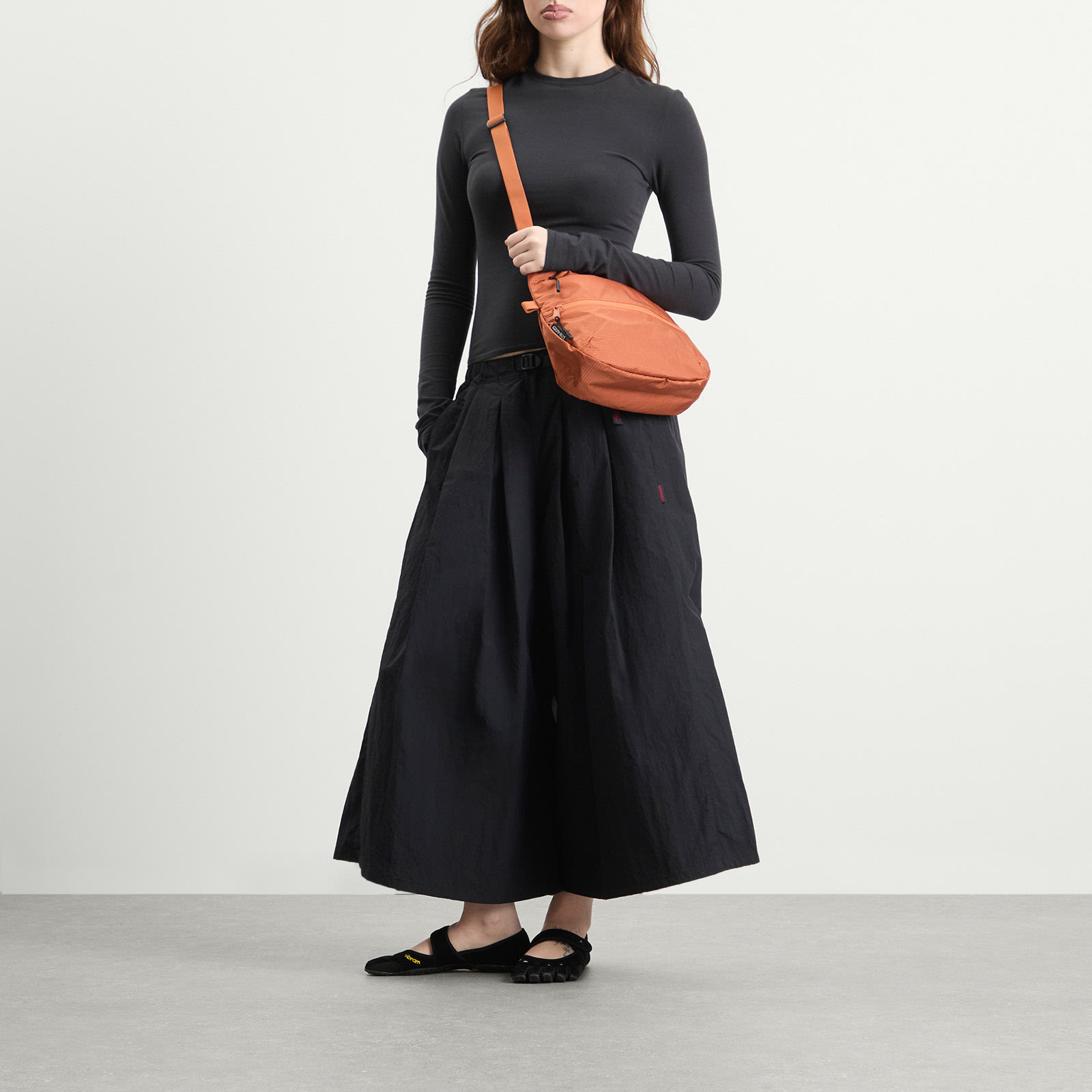 Women's Nylon Flare Pant in Black