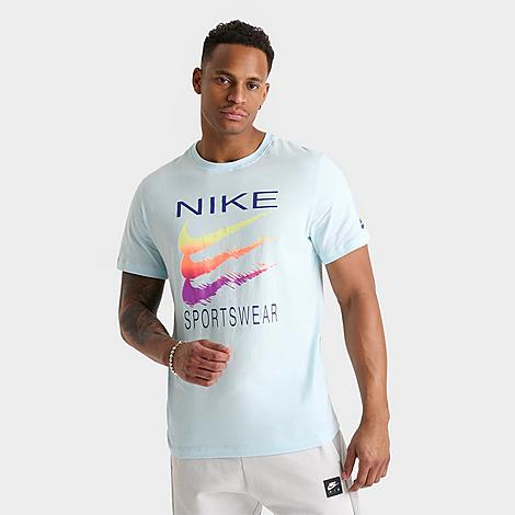 Men's Sportswear Triple Swoosh T-Shirt in Blue/Glacier Blue
