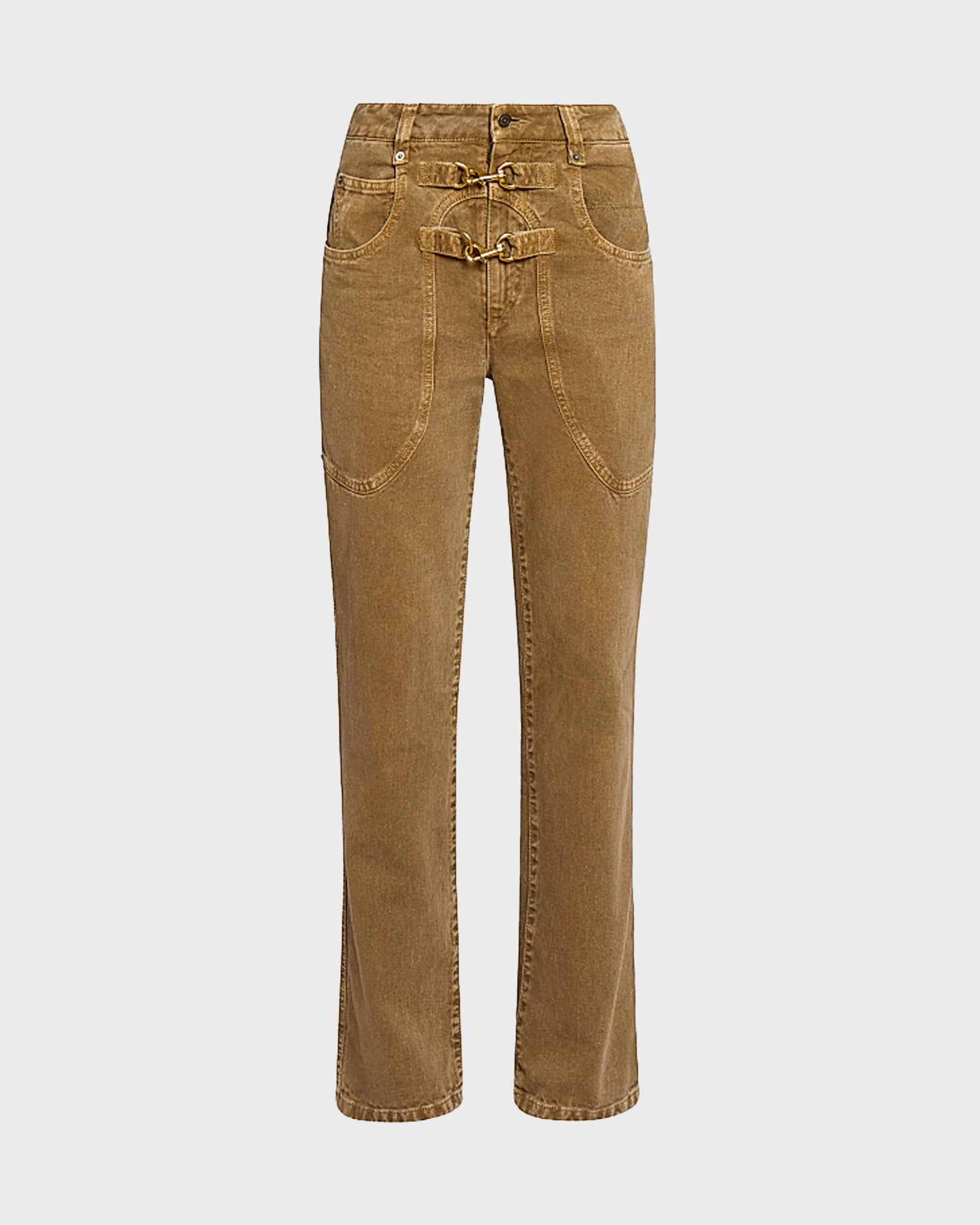 Isabel Marant Trousers Brinley Gul/brun EUR