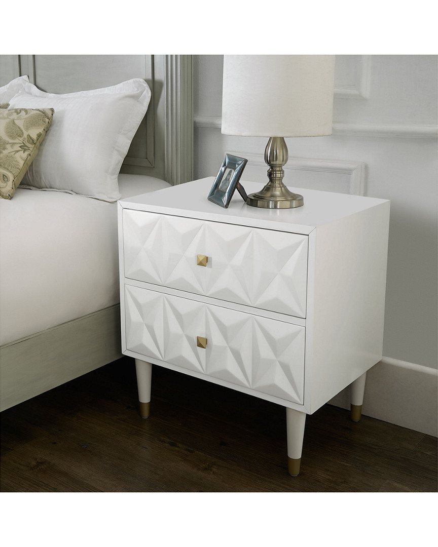 Geo Texture 2 Drawer Nightstand