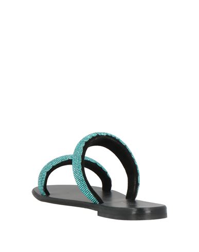 Woman Sandals Turquoise Size 6 Textile fibers