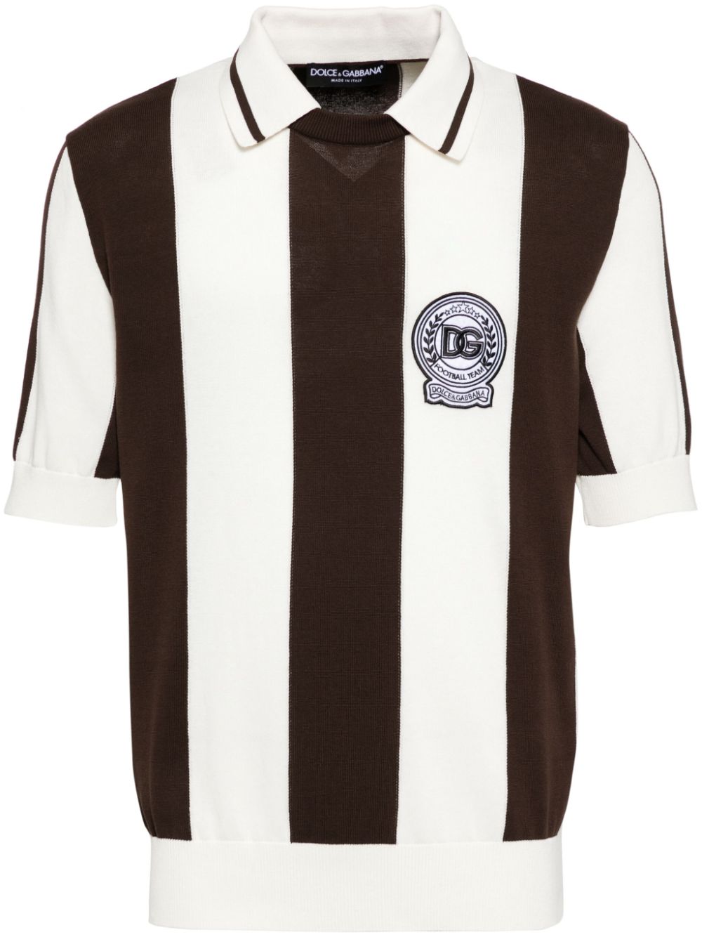 Striped polo shirt - Brown