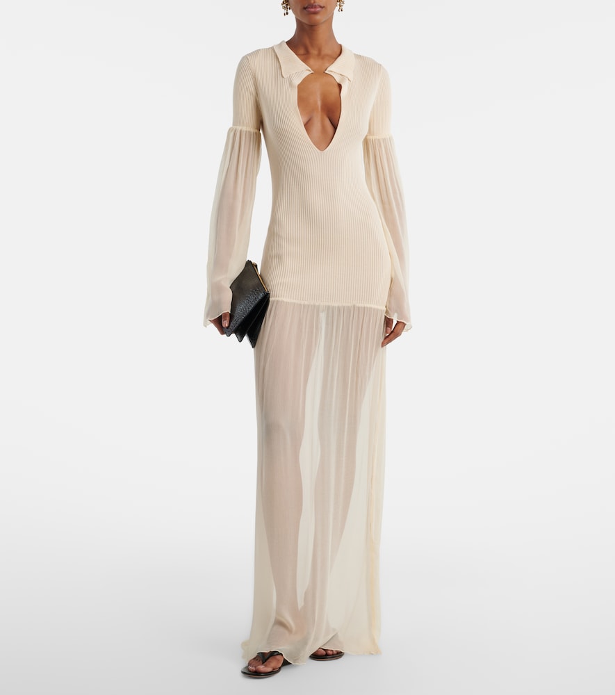 Calla cutout ribbed maxi dress