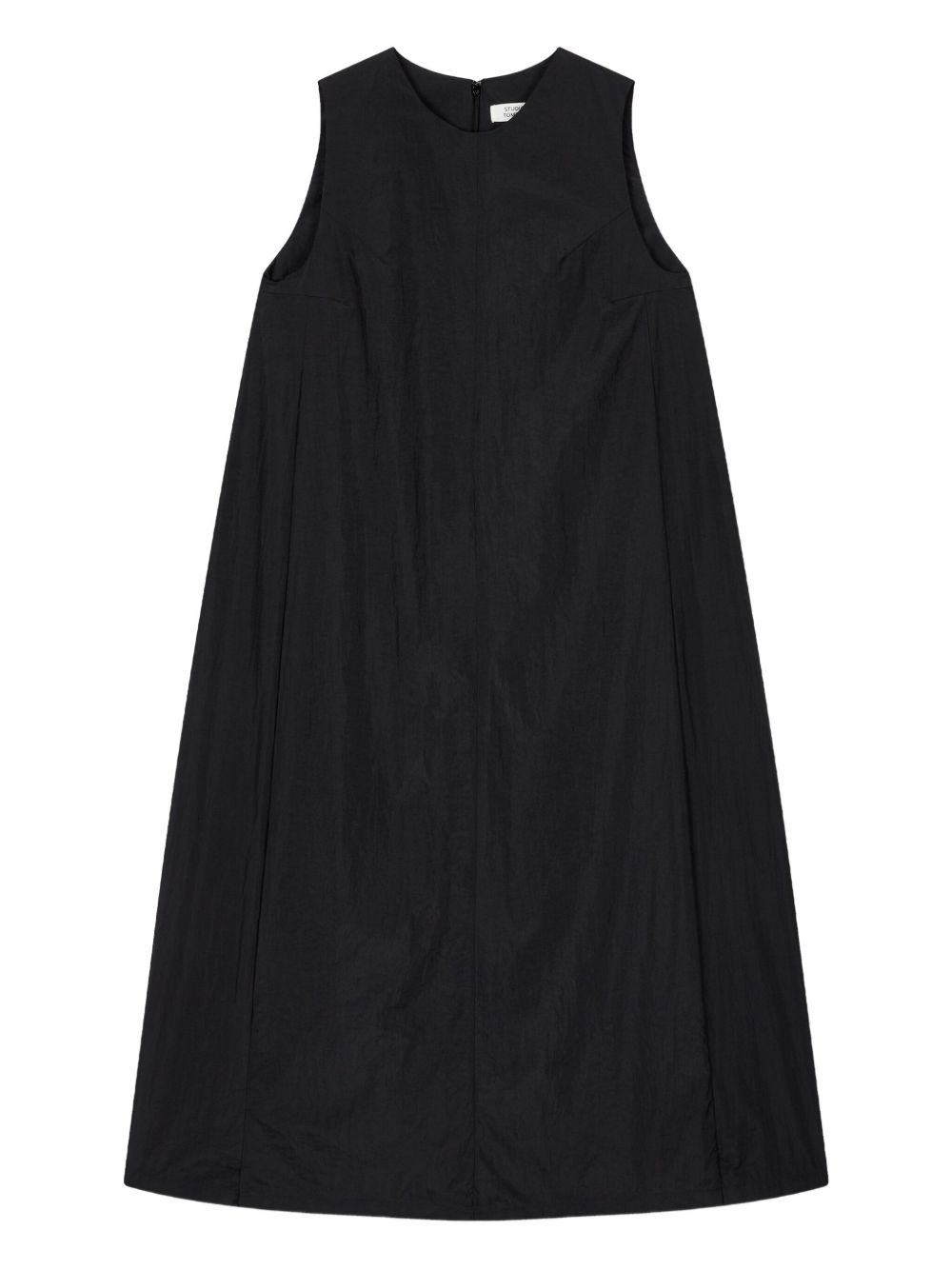 Sleeveless A-line midi dress - Black