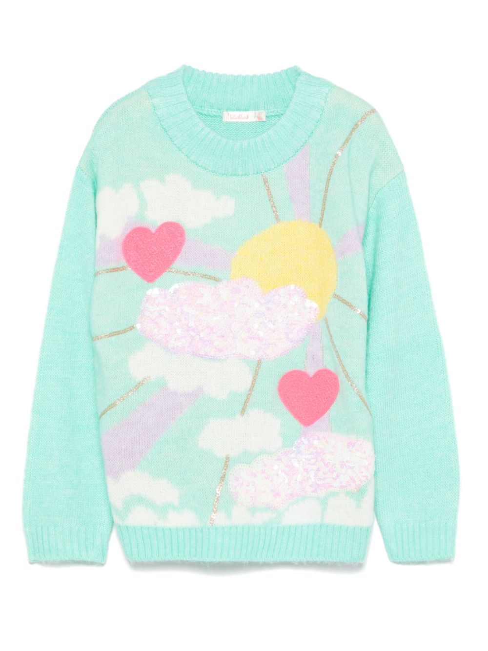 Pattern-jacquard sweater - Green