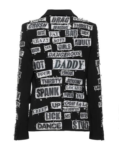 Woman Blazer Black Size 10 Polyester, Polyurethane