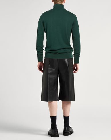 Man Turtleneck Emerald green Size M Mulberry silk, Cotton