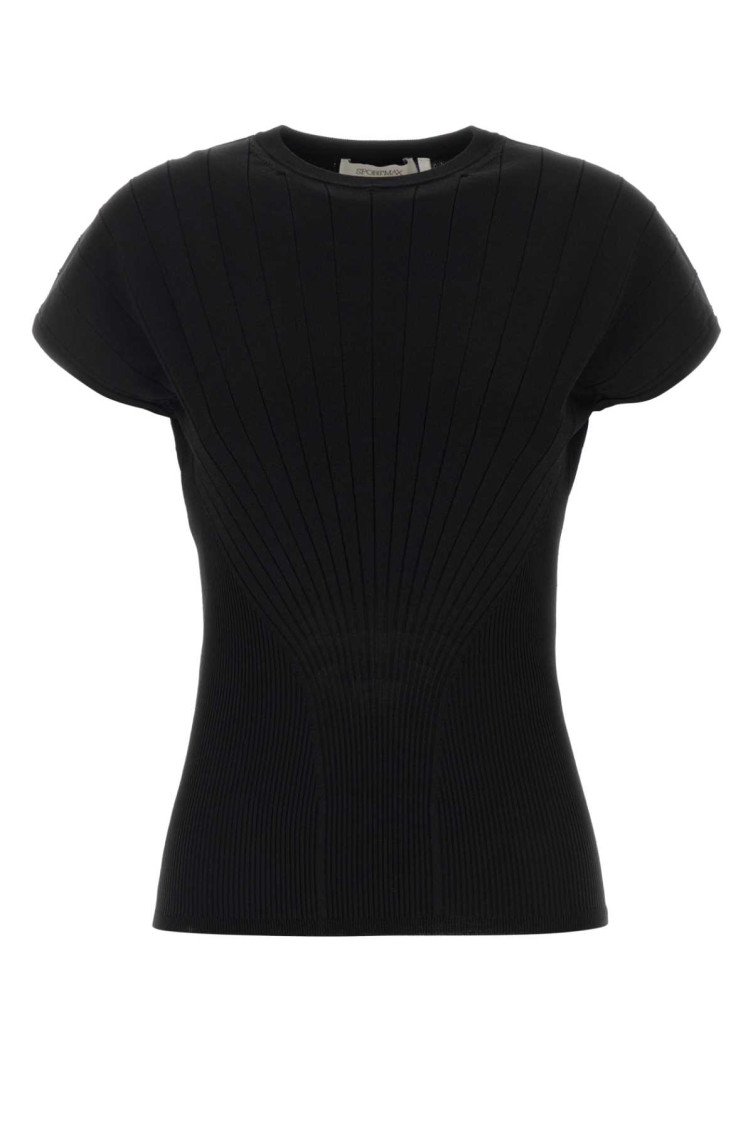 Black Viscose Blend Samba Top