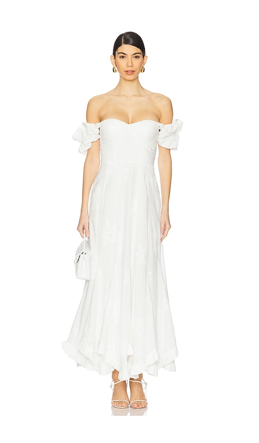 Line & Dot ROBE MAXI EMBERLY en White.  S. Also en