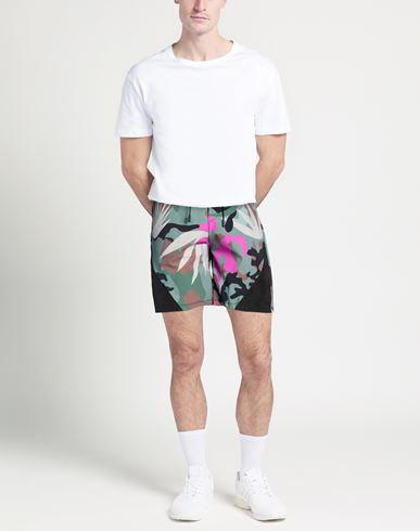 Man Shorts & Bermuda Shorts Military green Size L Polyamide, Elastane