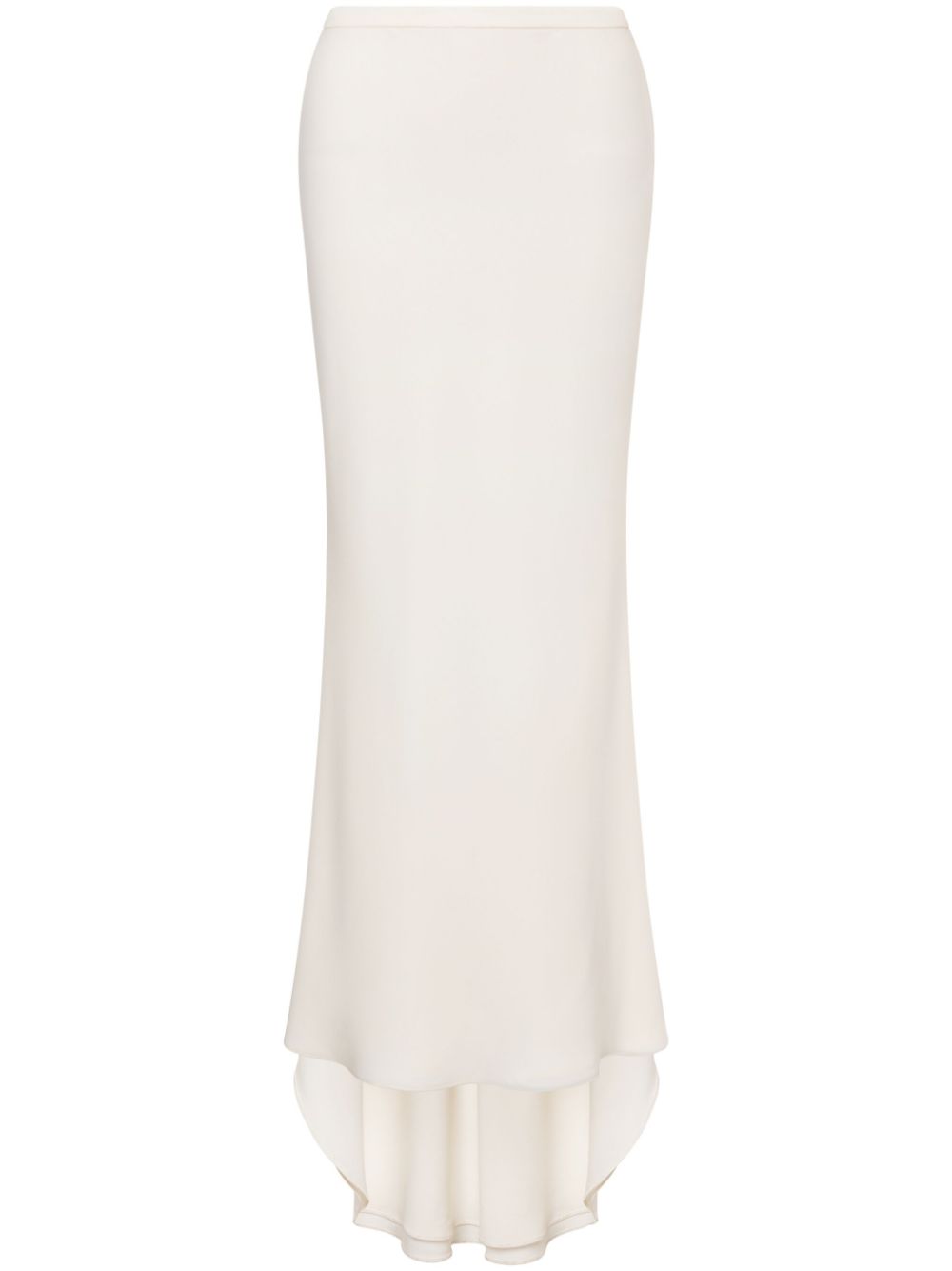 Asymmetric maxi skirt - White