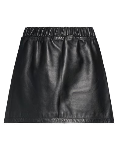 Woman Mini skirt Black Size M Sheepskin