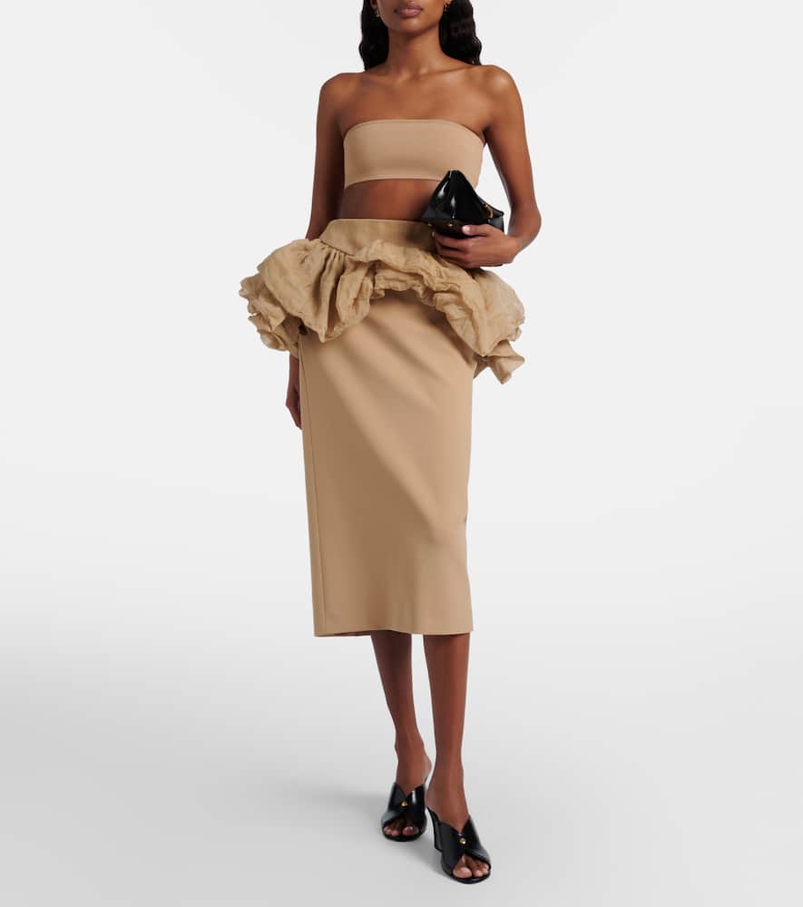 Baccano peplum pencil skirt