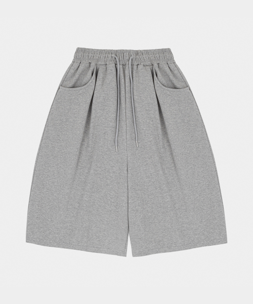 Soft Mesh Sweat Bermuda Pants Gray