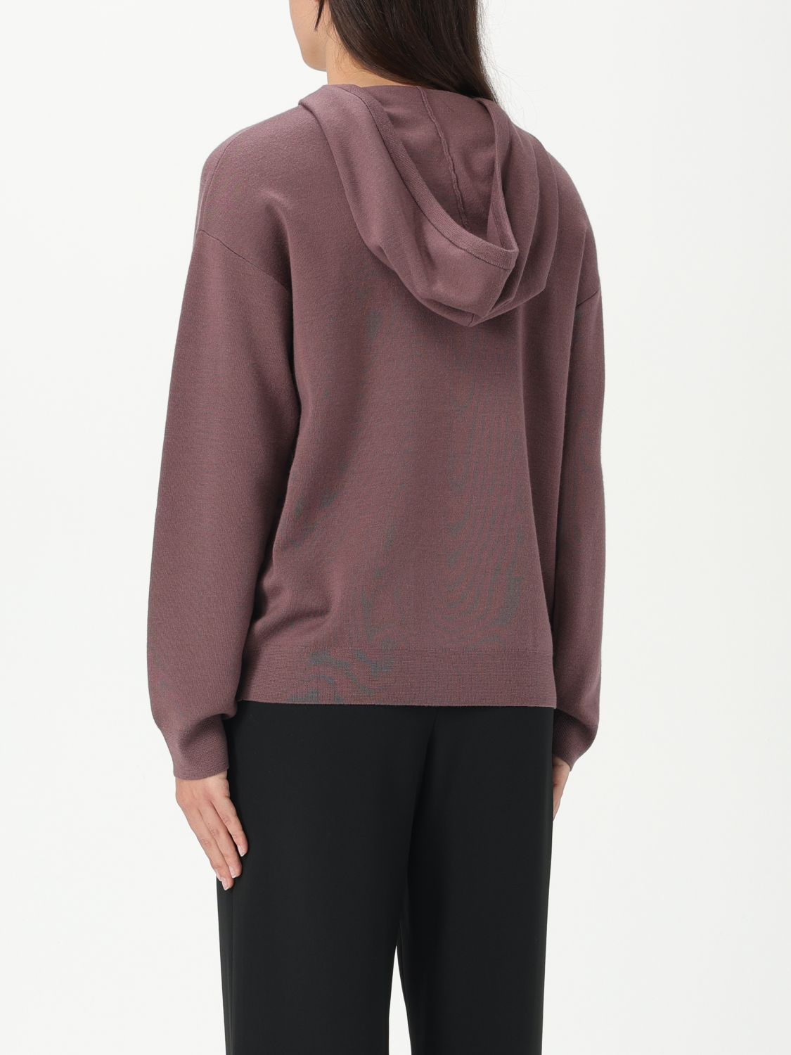 Flocked-logo hoodie - Brown