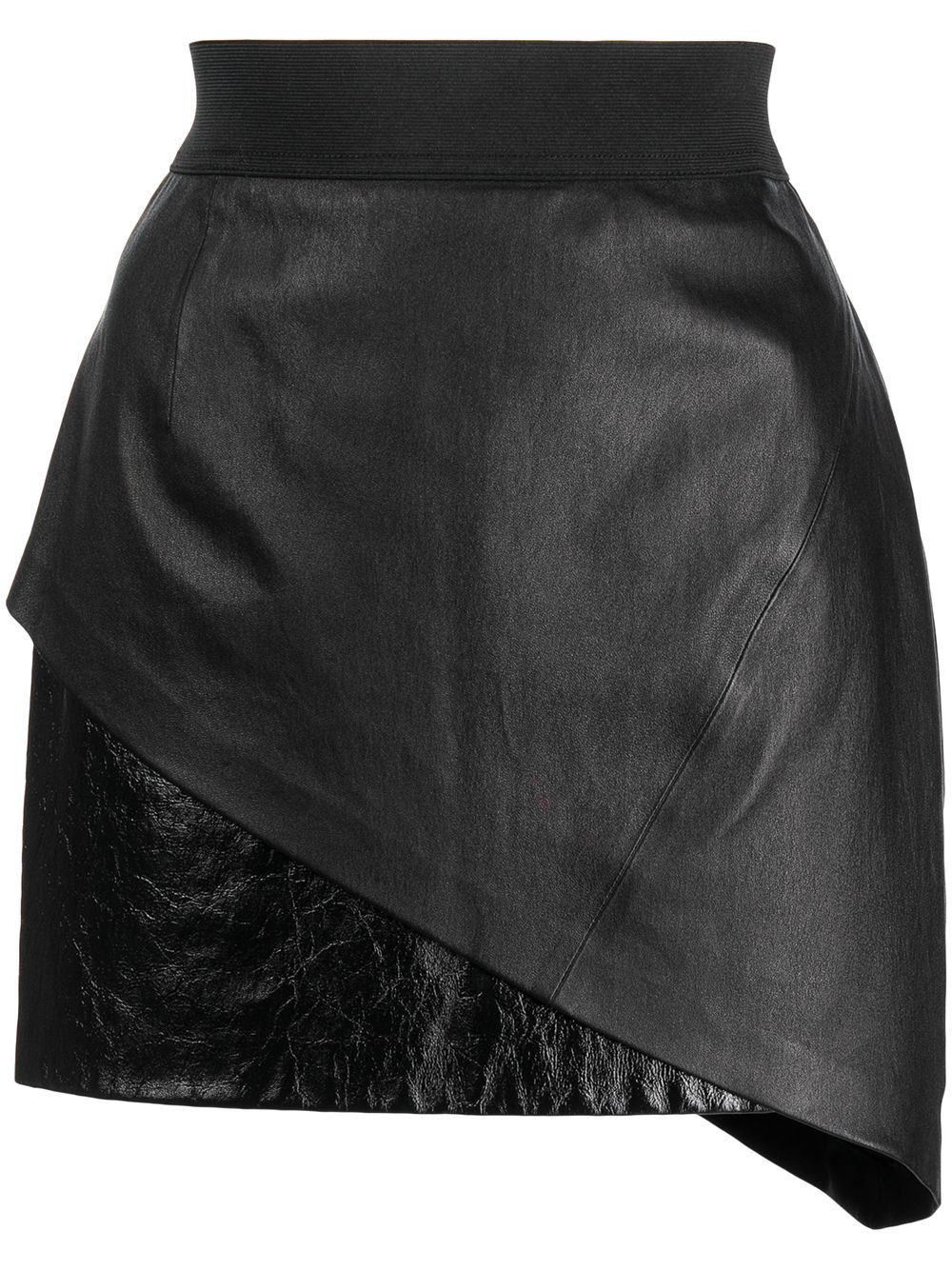 Asymmetric fitted skirt - Black