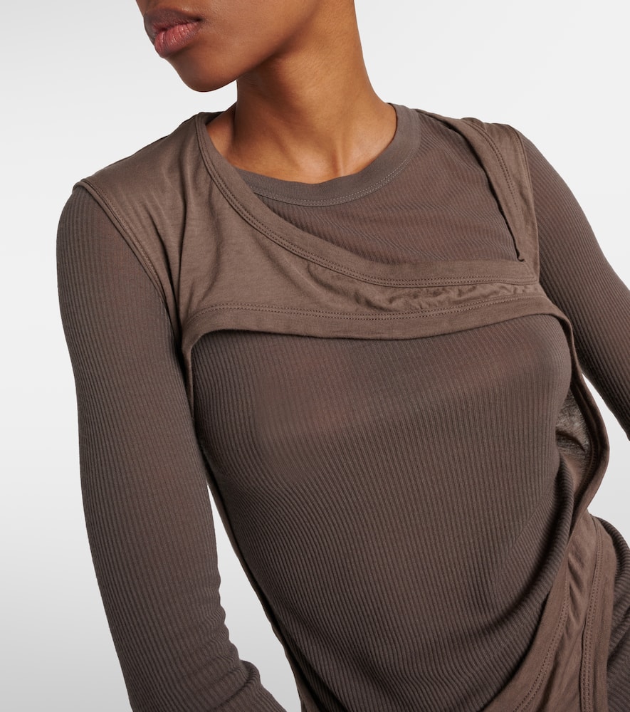 DRKSHDW cutout cotton jersey top