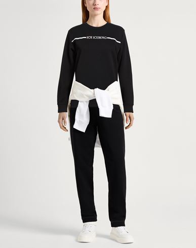 Woman Sweatshirt Black Size XL Cotton