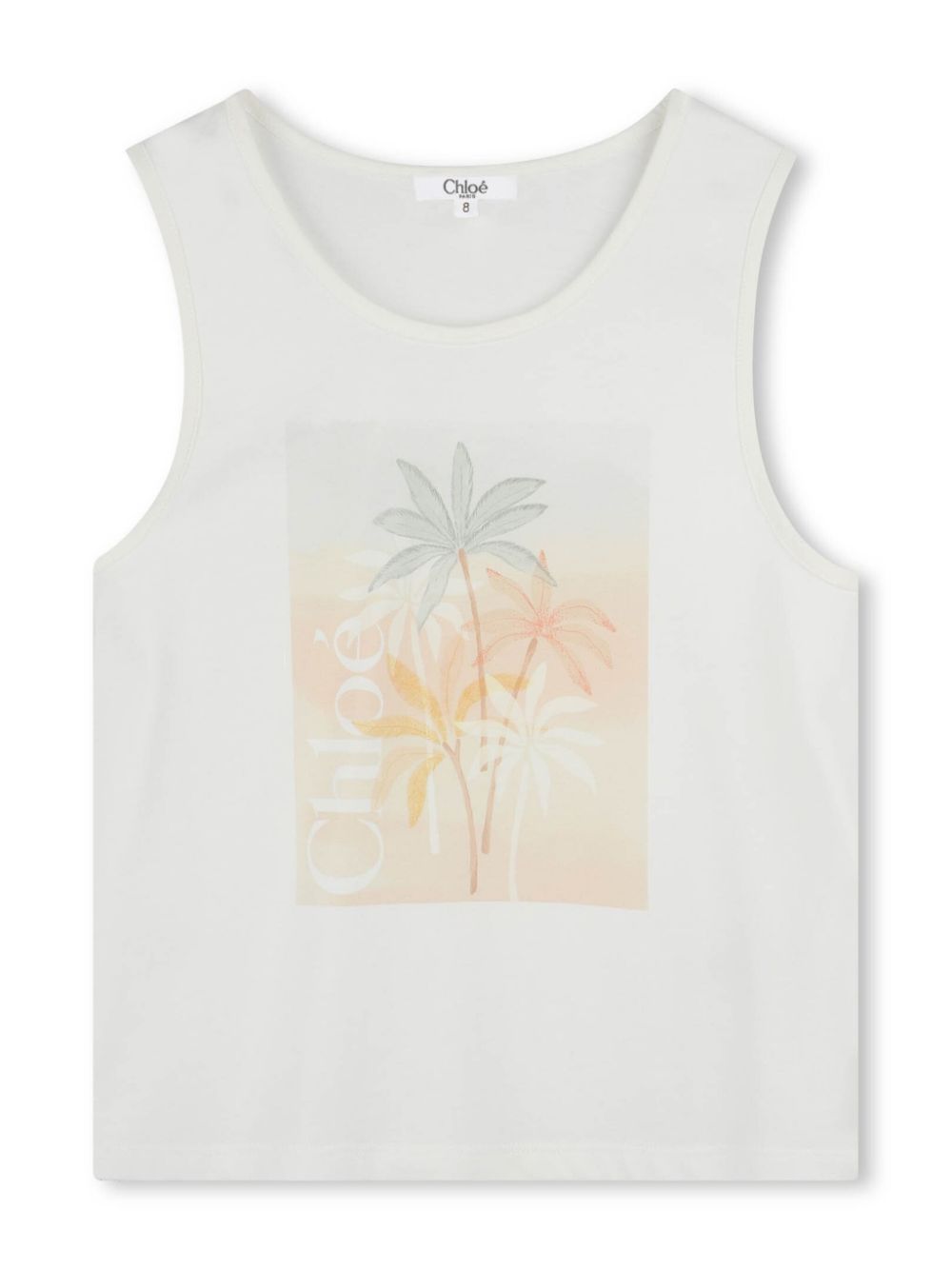 Graphic-print tank top - White