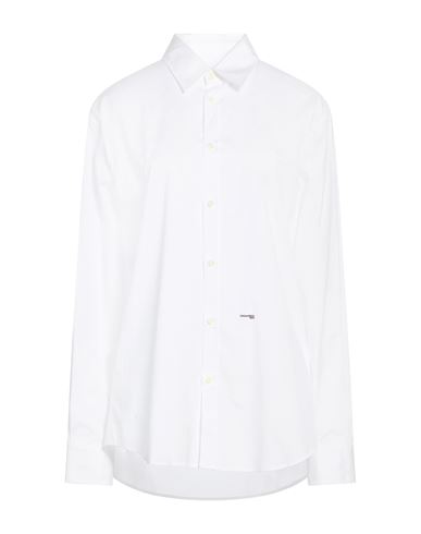Woman Shirt White Size L Cotton, Elastane