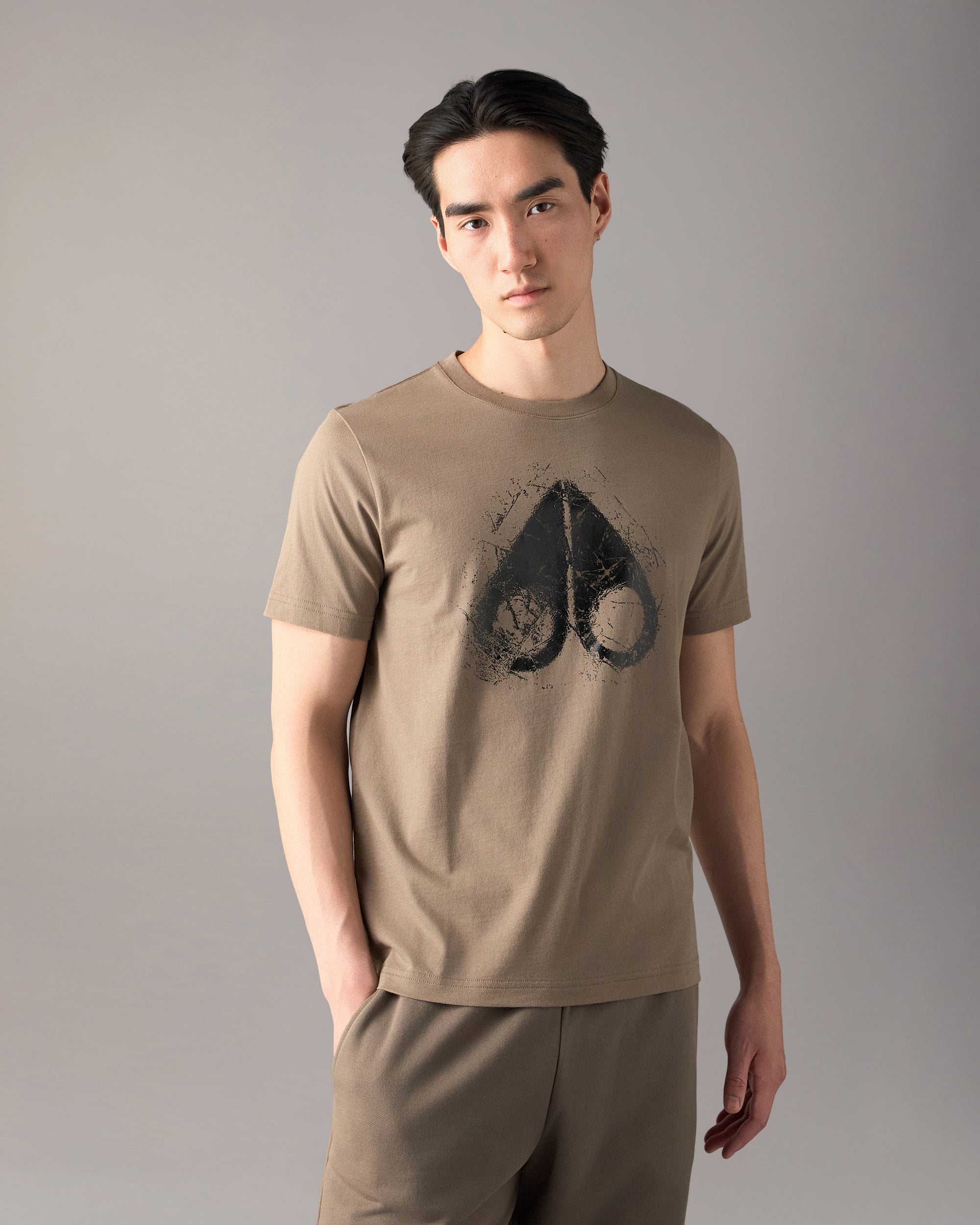 Moose Knuckles - Men's Icebreak Logo T-shirt - Color: Ashen