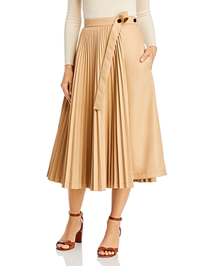 3.1 Philip Lim Faux Leather Pleated Skirt