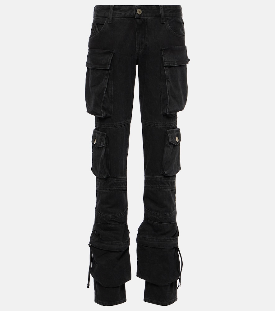 Low-rise straight cargo jeans